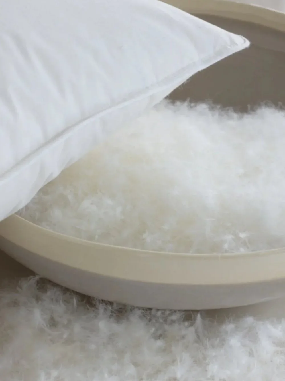 Quince White & Cream Luxe goose Down Pillow